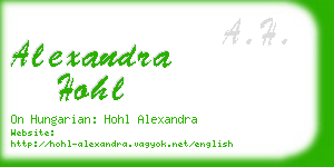 alexandra hohl business card